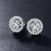 Desejo Cross-border Hot Sale Fashion Round Gem Pingente Brincos Jóias Terno Brilhante Diamante Zircão Colar Brincos