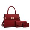 Nuevo Conjunto de Tres Piezas 2026 de Maletines de Mano Elegantes y a la Moda, Bolsos Cruzados de Gran Capacidad con Patrón de Cocodrilo, Bolsos de Hombro para Viajes Diarios
