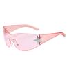 Nueva moda Y2K sin marco estrella de cinco puntas Pra mismo estilo Ins Internet Celebrity desfile de moda europeo y americano gafas de sol deportivas de lujo ligeras de moda