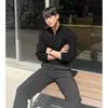 Suéter con Cremallera de Cuello Alto para Hombre Estilo Perezoso de Alta Gama Jersey de Punto de Manga Larga Moda Versátil Ropa de Abrigo