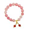 Nueva pulsera pequeña de cristal con flores frescas, anillo único, pulsera de cuentas redondas para mujer, tienda de oro, drenaje vivo, pequeños regalos al por mayor
