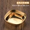 Molheira Coreana de Aço Inoxidável, Molheira Dourada, Prato para Condimentos de Hot Pot, Molheira, Utensílios de Churrasco, Duas Divisões, Três Divisões