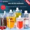 Saco com Bico, Saco Descartável Comercial para Sopa para Viagem, Saco Auto-Sustentável para Medicina Tradicional Chinesa, Saco para Enchimento de Líquidos, Grau Alimentício Personalizado