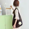 Nova Bolsa de Palha Grande Capacidade para Verão, Bolsa de Praia Tecida, Bolsa de Praia de Tricô com Flores, Bolsa Tote Elegante de Ombro Único para o Dia a Dia