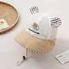 Sombrero de protección solar para niños con diseño de osos de dibujos animados japoneses y coreanos, sombrero de malla transpirable de ala ancha para niños, comercio exterior 2026 verano lindo sombrero para bebé
