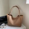 Bolso Tejido Grande de Popularidad Transfronteriza para Mujer, Nuevo Otoño, Retro Versátil, Bolso de Hombro, Bolsa Tote para Viajes
