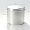 Lata de Aluminio Cóncava de 250g D75*H70mm Caja de Aluminio para Guardar Ligas y Anillos para el Cabello Empaque Metálico Sellado a Prueba de Humedad Lata de Aluminio