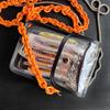 Estilista Moda Tendencia Cadena Acrílica con Bolsa Transparente de Tijeras de Colores con Cubierta para Peluquería Kit Cruzado para Espalda