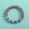 Plata de Ley S925 Superficie Martillada Espaciadores Barril DIY Pulsera de Cuentas de Cristal Hecha a Mano Pulsera de Cuerda Trenzada Accesorios de Cuentas Sueltas