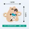 Atacado Versão Coreana Criativa Duplo Pendente Capivara Padrão de Capivara Gotejamento de Óleo Liga Metálica Colar Pulseira Joias Acessórios DIY