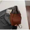 Bolsa Saco com Padrão Lichia para Mulheres 2026 Inverno Nova Casual Versátil Bolsa de Mão Bolsa de Ombro Fashionável para o Dia a Dia Bolsa Transversal
