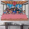 Tela de fondo de Crayon Shin-Chan Tela colgante Tela de pared Decoración de dormitorio Mesita de noche Dormitorio Tapiz de renovación Ins Sistema de curación B&B