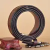 Cinturón Decorativo Ancho Vintage para Mujer Hecho de Piel de Vaca de Capa Superior Pura para Jeans, Cuero Genuino Versátil Moda Tendencia Personalidad