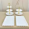 Enfeites Decorativos, Suporte de Exibição para Mesa de Sobremesas, Suporte de Exibição para Pausa para Chá, Suporte Alto para Bolos, Prato de Exibição para Doces, Suporte de Sobremesa de Múltiplas Camadas