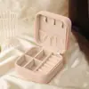 Caja de Joyería Mini Cuadrada Caja de Joyería de Viaje Caja de Almacenamiento para Pendientes y Anillos Caja de Almacenamiento de Joyería Transfronteriza