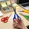 Tijeras de Papelería de Acero Inoxidable para Estudiantes, Tijeras Manuales para Cortar Papel para el Hogar con Medición en Escala, Herramientas de Aprendizaje y Oficina