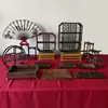 Nuevo Soporte de Exhibición de Mesa de Postres Estilo Chino Mesa de Exhibición Vintage para Descanso de Negocios Mesa de Postres para Ceremonia de Boda