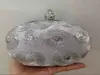 Nova bolsa de jantar de lantejoulas de renda em forma de ovo de ganso, bolsa de concha rígida, fábrica, atacado, bolsa de presente, mini corrente para banquete, bolsa feminina