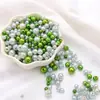 3-8mm ABS Furo Reto Pérolas de Imitação Redondas Contas Artesanais DIY Pulseira Colar Materiais para Miçangas Acessórios de Vestuário