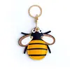 Pingente Fofo de Couro de Inseto, Porta-Crachá Fofo, Chaveiro, Pingente Criativo para Presente Pequeno, Acessório de Mochila