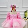Vestido de Princesa con Flores de Encaje Estilo Coreano para Niñas 2026 Nuevo Modelo Aliexpress Transfronterizo Vestido Diario para Niños Pequeños