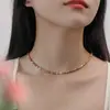 Collar Arcoíris de Perlas de Color Dulce Dopamina Natural Cadena de Mijo de Color Mixto para Bebé Gargantilla para Mujer con Acabado de Lujo Cadena para Clavícula