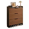 Zapatero ultra delgado con tapa abatible para uso doméstico, mueble de almacenamiento para la entrada, diseño de montaje en pared, nuevo modelo 2026, zapatero pequeño y estrecho para la entrada