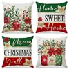 Comercio Exterior Transfronterizo Más Vendidos Fundas de Almohada Navideñas Personalizadas para Sofá de Sala de Estar, Cojines Decorativos Festivos para Dormitorio, Almohadas y Fundas de Almohada