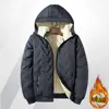 Social Factory Chaqueta de Algodón con Capucha Nueva Otoño e Invierno Chaqueta de Algodón para Hombre con Capucha Casual Chaqueta de Terciopelo Cálida Chaqueta de Algodón Ultrasónica