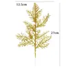 Navidad Simulación Brillo Agujas de Pino Corona de Árbol de Navidad Decoración Palillos Dorados con Brillo Palillos con Brillo Navideño Decoración
