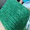 Contas pequenas 3mm contas redondas facetadas calcedônia esmeralda ágata DIY moda colar para clavícula