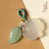 Piedra Natural Tallada Flor Hojas Espiga Pequeña Diy Hecho a Mano Pequeños Accesorios Deslizantes Anillo de Tracción Pulsera Colgante Productos Semi-acabados