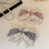 Pinza para Cola de Caballo con Lazo de Encaje a Cuadros Estilo Hada, Nueva Horquilla de Moda Coreana, Accesorio para el Cabello que Realza el Volumen con un Toque de Lujo, Pinza de Garra