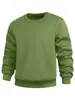 Comercio Exterior Transfronterizo Sudadera de Primavera y Otoño Amazon Color Sólido Manga Larga Cuello Redondo Superior para Jóvenes y de Mediana Edad Holgado Casual Camiseta Básica Moderna