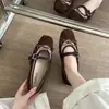 Sapatos baixos elegantes estilo francês para mulheres, novo modelo 2026, sapatos Mary Jane estilo fada com laço, sapatilhas flat
