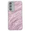 Funda de teléfono móvil IMD con orificios finos electrochapada para Samsung S24ULTRA tendencia A54 película para lente A55 patrón de plumas S24FE