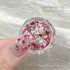 Lentejuelas Iridiscentes Polarizadas Ultra Delgadas para Uñas, Discos de Lunares, Polvo Brocado Nube Ópalo de Alto Brillo Cristal de Hielo, Jardín Secreto de Flores Secas