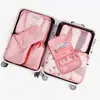 Conjunto de sete bolsas de armazenamento para viagem, conjunto de sete bolsas de classificação de bagagem de viagem espessadas, fabricantes