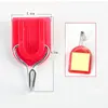 Gancho Festivo de Boda Rojo Plástico Gancho Pequeño Forma de U Adhesivo Fuerte Colgante de Pared Gancho sin Taladro Gancho Adhesivo