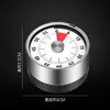 Temporizador Mecánico de Cocina, Gestor Magnético de Tiempo de Cocción, Temporizador de Cuenta Regresiva Giratorio de Acero Inoxidable para Cocina