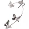 Brincos de Borboleta Design Sentido Moda Pendurado em uma Orelha Só Alto Sentido Metal Simples Celebridade da Internet Joia de Orelha para Mulheres