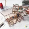 Organizador de Aretes Portátil con Compartimentos, Tapa y Cierre, Joyero de Gran Capacidad para Pulseras, Collares y Aretes