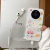 Adecuado para funda de teléfono Huawei Mate 80, silicona anticaídas, protección de borde completo MT70 Pro+, diseño de cachorro corriendo con mariposas