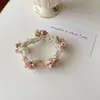 Exquisita Goma para el Cabello de Flor de Perla, Diadema Ultra-Fairy Estilo Francés, Goma para el Cabello Dulce Estilo Bosque, Accesorio para el Cabello Japonés y Coreano