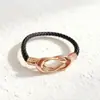 Nuevo Precio Especial Transfronterizo Europeo y Americano Acero de Titanio Moda Lujo Accesible Joyería de Alta Calidad que Conserva el Color Pulsera de Diamante Blanco Diamante Negro para Mujer