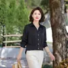 Novo Suéter da Primavera e Outono de 2026 para Mulheres de Meia-Idade, Roupa da Moda para Mães, Camisa Curta Solta de Manga Longa com Decote V