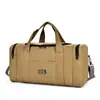 Lona Criptografada Simples Grande Capacidade Longa Distância Portátil Bagagem Bolsa de Roupas Masculina Ombro Único Retro Resistente ao Desgaste Bolsa de Trabalho para Viagem
