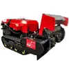 Máquina de limpeza de terreno a diesel com esteiras e controle remoto de fábrica, roçadeira rotativa controlada remotamente, máquina de capinar encostas de pomares