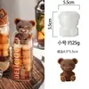 Molde de Cubitos de Hielo Oso Pequeño Bandeja de Hielo de Silicona Molde de Cubitos de Hielo de Gelatina Molde para Hacer Hielo de Café Congelado Té con Leche Bolsa de Hielo