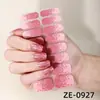 Fábrica Zhengxiang Personalizado OEM Película Rosa Cebolla Degradado Esmalte de Uñas Francés Pegatinas de Manicura 16 Dedos Exportación Europea y Americana Pegatinas de Uñas ODM